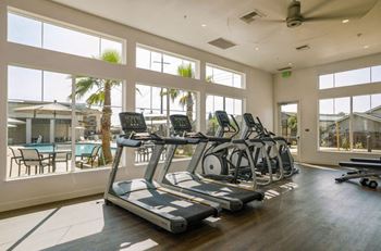 Fitness room with cardio equipment